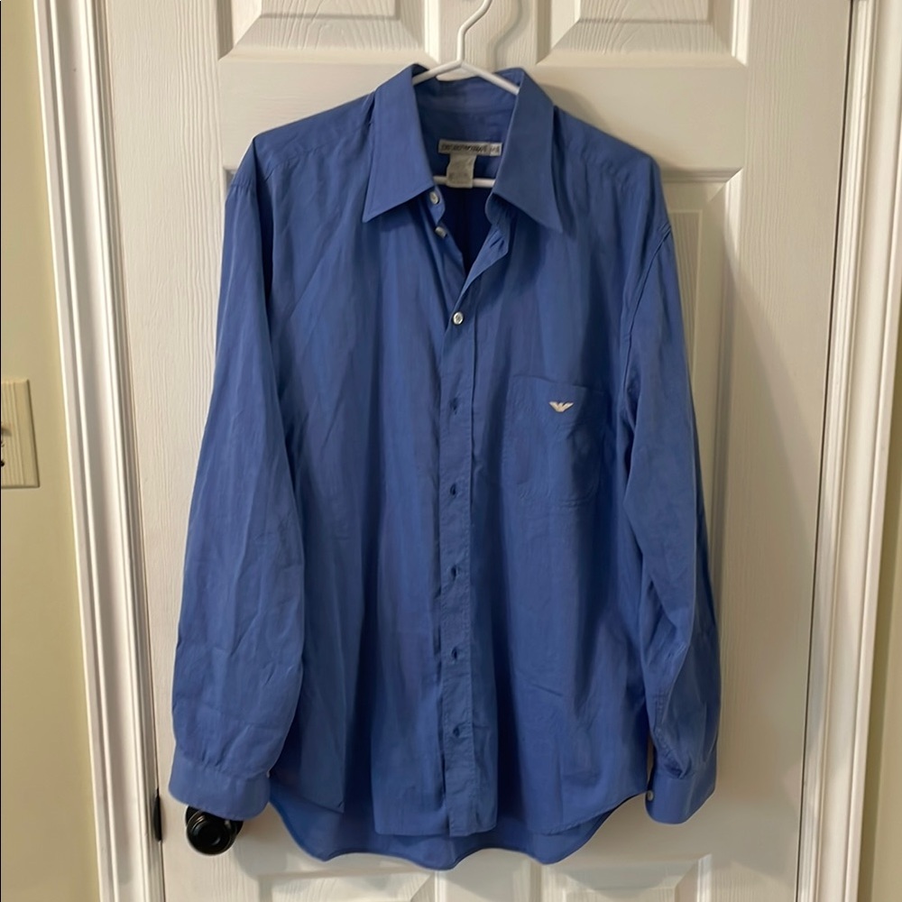 Emporio Armani Blue Button Down Shirt